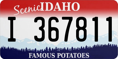 ID license plate I367811