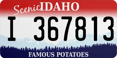 ID license plate I367813
