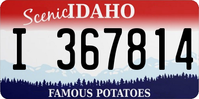 ID license plate I367814