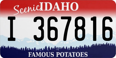 ID license plate I367816