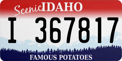 ID license plate I367817
