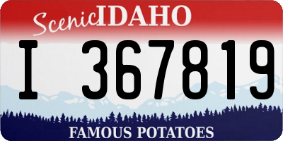 ID license plate I367819