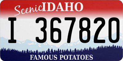 ID license plate I367820