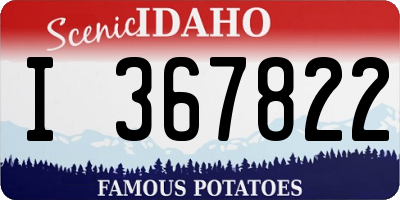ID license plate I367822