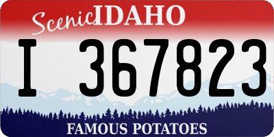 ID license plate I367823