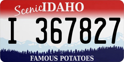 ID license plate I367827