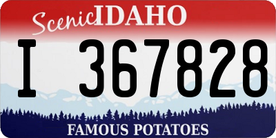 ID license plate I367828