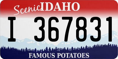 ID license plate I367831