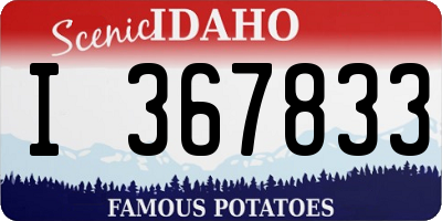 ID license plate I367833