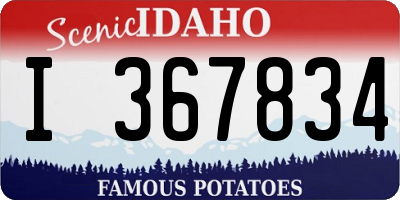 ID license plate I367834