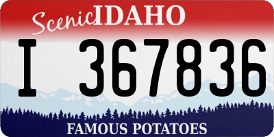 ID license plate I367836