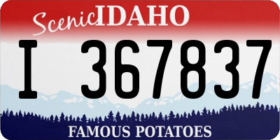 ID license plate I367837