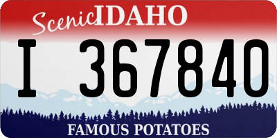ID license plate I367840
