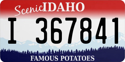 ID license plate I367841