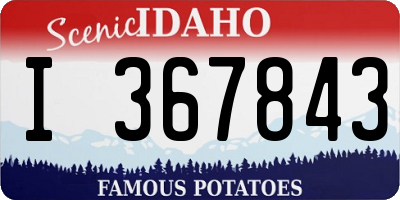 ID license plate I367843