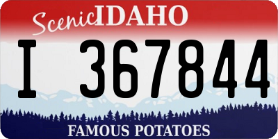 ID license plate I367844