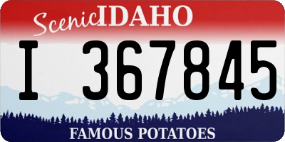 ID license plate I367845