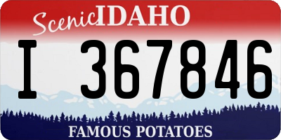ID license plate I367846