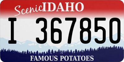 ID license plate I367850