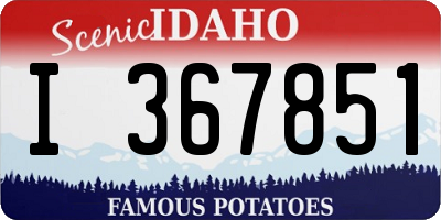 ID license plate I367851