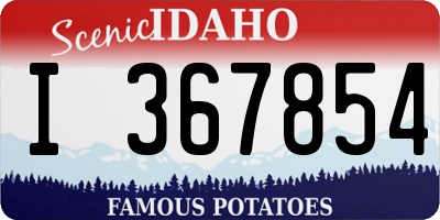 ID license plate I367854