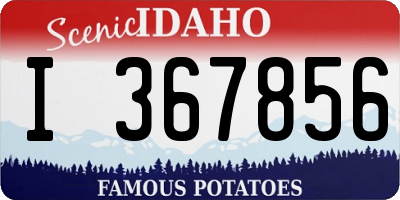 ID license plate I367856