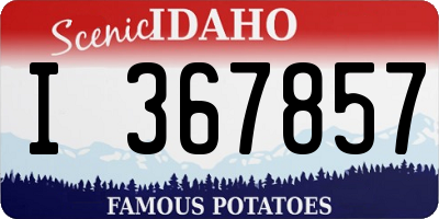 ID license plate I367857