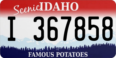 ID license plate I367858