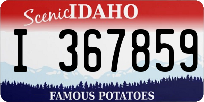 ID license plate I367859