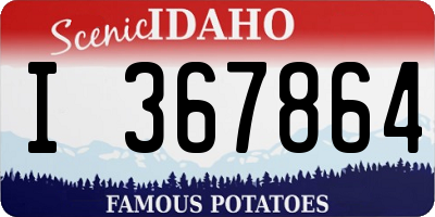 ID license plate I367864