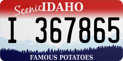 ID license plate I367865