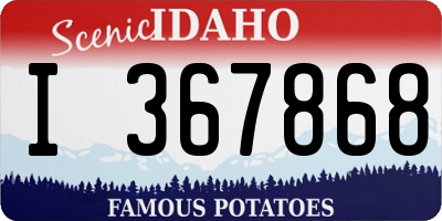 ID license plate I367868