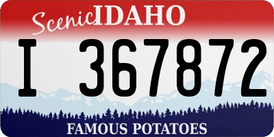 ID license plate I367872