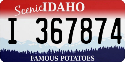 ID license plate I367874