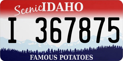 ID license plate I367875