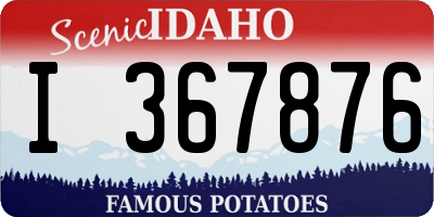 ID license plate I367876