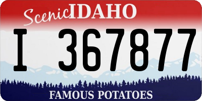ID license plate I367877