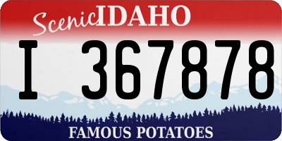 ID license plate I367878