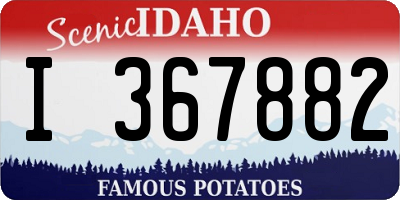 ID license plate I367882