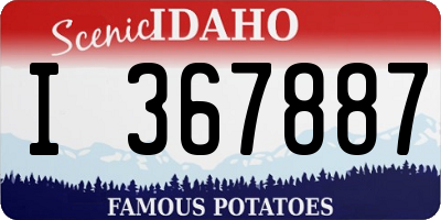 ID license plate I367887