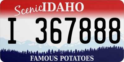 ID license plate I367888