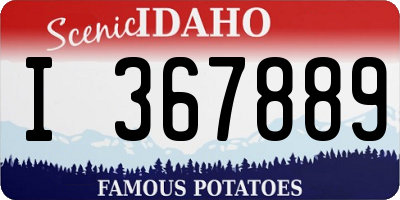 ID license plate I367889