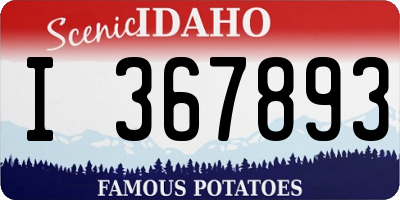 ID license plate I367893