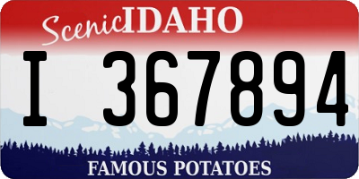 ID license plate I367894