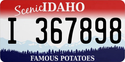 ID license plate I367898