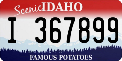ID license plate I367899
