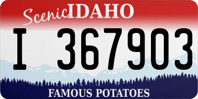 ID license plate I367903