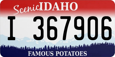 ID license plate I367906