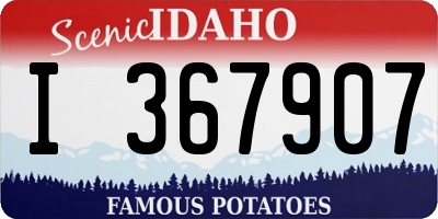 ID license plate I367907