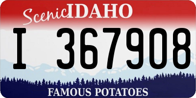 ID license plate I367908